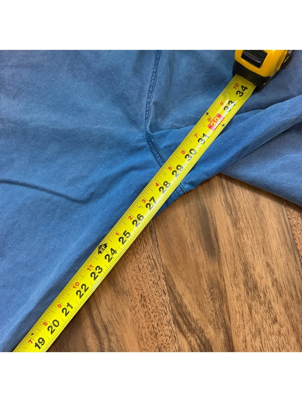 Vintage J.Crew Giant Fit Chino Pants W30 Washed Blue Wide Leg Cotton Trousers